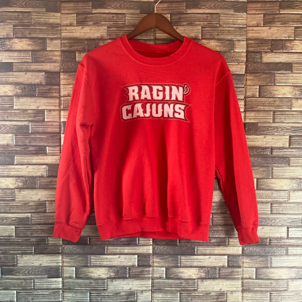 Unisex Small Unbranded Louisiana-Lafayette Ragin 'Cajuns Crew Sweater EUC